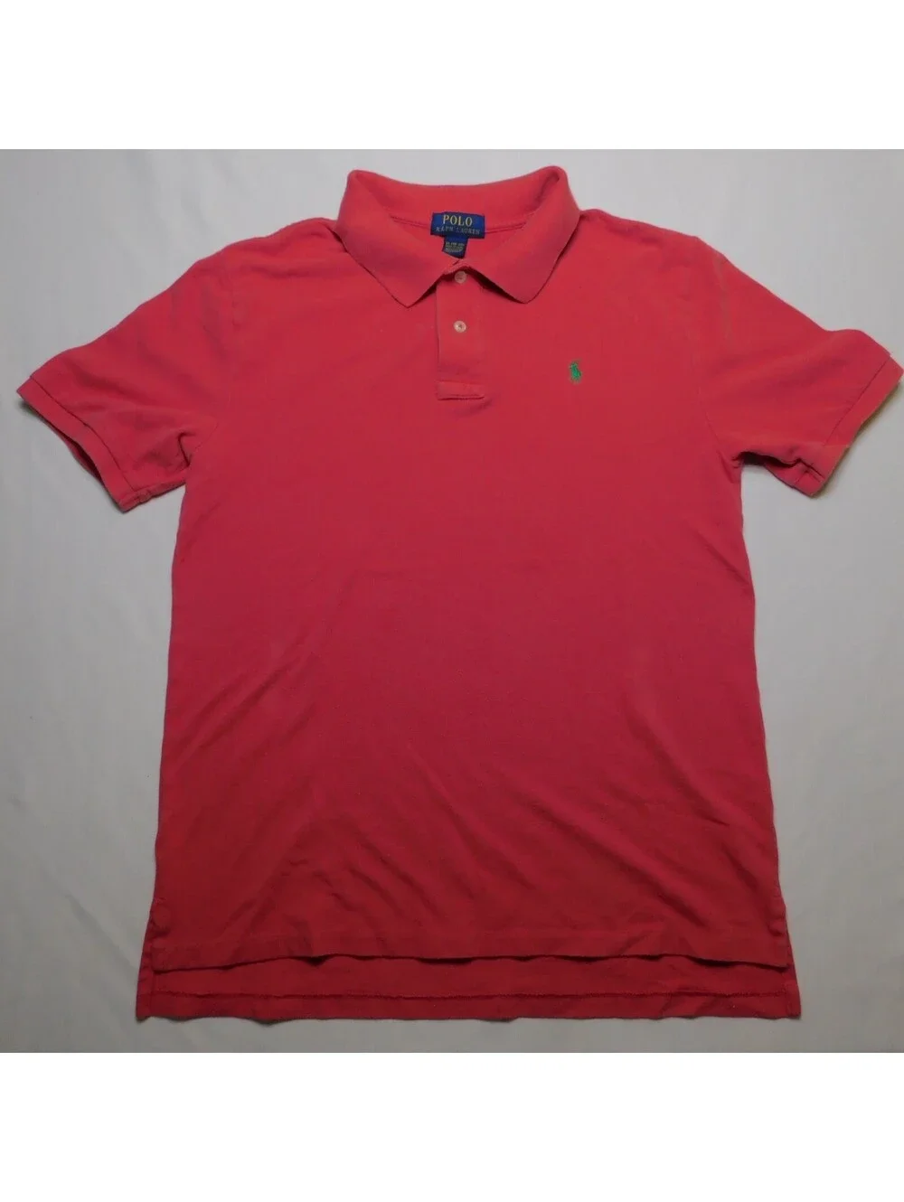 Polo Ralph Lauren Shirt Boys XL 18-20 Coral Pink Red Green Pony Golf Polo Tee